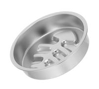 DEEPCRAFF Stainless Steel with Fish Bone Shape Slow Feeder Dog Bowl Non-slip Base, Reduces Risk of Vomiting and Prevents Indigestion, for Small and Medium Breeds at Home or Outdoor Use