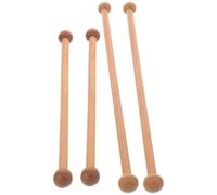 DEEPCRAFF Tapestry Holder Wall Tapestry Poles Hanging 4pcs Khaki Wood 22.5cm for Mobiles and Decorative Banners