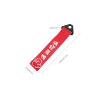 DEEPCRAFF Tow Rope Prevent and Reduce Vibration for Car 2pcs Nylon Red with Stylish Printing Design Decorative Bumper Streamer for Trailer Hauling and Road Safety