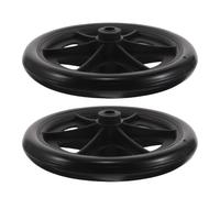DEEPCRAFF Universal Installation Easy Home Facilities for Care and 2pcs Wheelchair Wheel Front Replacement with Solid Rubber Tire, Plastic Hub, Enhanced Maneuverability Use