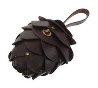 DEEPCRAFF Vintage Pu Leather Coin Purse for Women with Acorn Charm Key Ring, Sturdy Waterproof Small Change Pouch Mini Wallet, for Shopping and Commuting