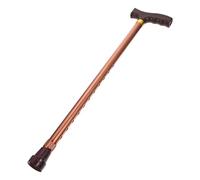 DEEPCRAFF Walking Cane and Wooden Handle for Elderly Non-slip Adjustable with Thickened Aluminum Alloy Sturdy Wear-resistant Climbing Stick Suitable for Disabled and Wounded Users
