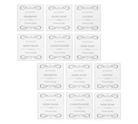 DEEPCRAFF Waterproof PVC Self-Adhesive Soap Dispenser Stickers for Bathroom Organization, 30pcs Label Stickers with Streamlined Sorting and Easy Replacement for Hand Soap and Lotion Bottles
