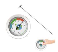DEEPCRAFF Waterproof Wide Scale Soil Temperature Gauge Compost Thermometer with Stainless Steel Long Probe Measuring Range 10-76°c, Precision ±2°c for Garden and Greenhouse Use