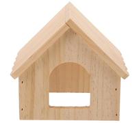 DEEPCRAFF Wooden Hamster Hideout Cabin for Sleeping Training and Play Beige