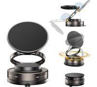 deepcrush 360° Adjustable Magnetic Phone Holder with Vacuum Suction - Foldable Cup Mount for MagSafe, Magnetic Stand for Cars, Gym, Mirrors (Fits iPhone 16e Pro Max, 15, 14, 13, 12)