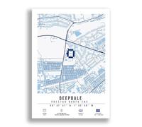 Deepdale Stadium Map Minimalist A4/A3 Poster Photo Print Framed Gift Preston North End (A3 Poster Only)