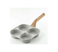 Deepening Egg Burger Pot with Four Hole Mold Non-Stick Fry Pan for Kitchen Cooking