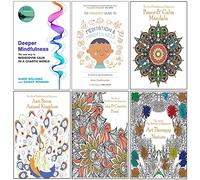 Deeper Mindfulness, The Headspace Guide to Mindfulness & Meditation, Calm & Creative Floral, Nature , Peace & Calm Mandala, Anti Stress Animal Kingdom 6 Books Collection Set