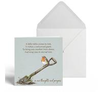 Deepest Sympathy Card for Loss of Loved One, Condolences Greeting Note with Comforting White Feather Poem, Sorry for Your Loss Gift for Family Friends, Blank Inside Thick Stationery 13x13cm
