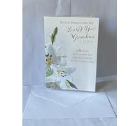 Deepest Sympathy On The Loss Of Your Grandma Sympathy Card Condolence White Lilies/Gold Words Foil Detail(NC-VA221B)