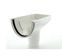 Deepflow ROD20 White Deep Style Stop End Outlet Gutter Marley