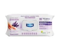 DeepFresh Lavender Scented Multi-Surface Cleaning Wipes, 100 Pieces, 6 Pack, Antibacterial, Cleaning, Big, Floor (6, One Size)