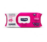DeepFresh Lilium Scented Multi-Surface Wet Wipes, 100 Pieces x 12 Pack, Large Cleaning Wipes for Floors, Kitchen, Bathroom, Office and Home