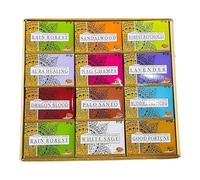 Deepika Assorted Incense Dhoop Backflow Cones Gift Set 12 Scents For Pooja Temple