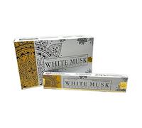 Deepika White Musk Masala Incense Joss Stick Natural Handmade Agarbatti Hand Rolled Moulded Bamboo Stick 12 Pack 15 gm