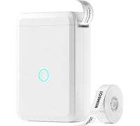 DEEPIN D110 Bluetooth Thermal Label Printer with Adhesive Tape, Portable Inkless Label Printer, Handheld & Rechargeable with Multiple Templates for Home Office, Compatible with iOS Android