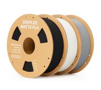 DEEPLEE Matte PLA Filament 1.75mm 3D Printer Filament, Dimensional Accuracy +/- 0.02mm, Fits for Most FDM 3D Printers Matte Black/White/Slate Grey