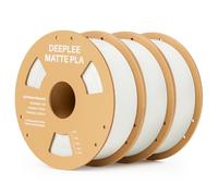 DEEPLEE Matte PLA Filament 1.75mm 3D Printer Filament, Dimensional Accuracy +/- 0.02mm, Fits for Most FDM 3D Printers Matte White 3kg