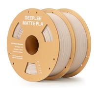 DEEPLEE Matte PLA Filament 1.75mm Beige 2kg Bundle, 3D Printer Filament Dimensional Accuracy +/- 0.02mm, Filaments 3D Printing Materials Fits for Most FDM 3D Printers