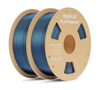 DEEPLEE Metallic PLA 1.75mm 3D Printer Filament Blue 2kg Bundle, 3D Printer Filaments 1.75mm, Accuracy Tolerance +/- 0.02mm, Filament 3D Printing Materials Compatible with FDM Printers