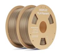 DEEPLEE Metallic PLA 1.75mm 3D Printer Filament Gold 2kg Bundle, 3D Printer Filaments 1.75mm, Accuracy Tolerance +/- 0.02mm, Filament 3D Printing Materials Compatible with FDM Printers