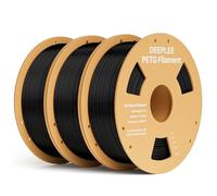 DEEPLEE PETG Filament Black 3KG, 3D Printer Filament Good Impact Resistance, Filament 3D Printing Materials Fit for Most FDM 3D Printers