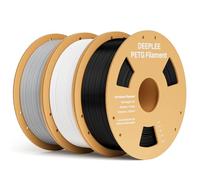 DEEPLEE PETG Filament Black&White&Gray 1KG*3, 3D Printer Filament Good Impact Resistance, Filament 3D Printing Materials Fit for Most FDM 3D Printers
