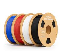 DEEPLEE PETG Filament Black&White&Red&Blue 1KG*4, 3D Printer Filament Good Impact Resistance, Filament 3D Printing Materials Fit for Most FDM 3D Printers