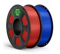 DEEPLEE PETG Pro Filament Red/Blue 1kg*2, 1.75mm PETG 3D Printer Filaments Enhanced Toughness and Weather Resistance, Fit for Most FDM 3D Printers