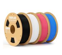 DEEPLEE PLA Basic 1.75mm 3D Printer Filament, 3D Printing Filament with Dimensional Accuracy +/- 0.02 mm, Neatly Wound, Fits for Most FDM 3D Printers 4KG Black, White, Hot Pink and Sky Blue