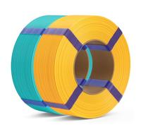 DEEPLEE PLA Basic Refill Filament 1.75mm Sunflower Yellow/Turquoise | No Spool 3D Printer Filaments, Accuracy±0.02mm, Easy to use Filament 3D Printing Materials, Fit for fdm 3d priners