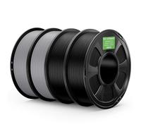 DEEPLEE PLA Plus 2.0 Filament Black*2/Grey*2 4KG, 3D Printer Filaments Upgraded PLA+ 1.75mm Fits for Most FDM 3D Printers