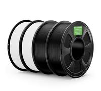 DEEPLEE PLA Plus 2.0 Filament Black*2/White*2 4KG, 3D Printer Filaments Upgraded PLA+ 1.75mm Fits for Most FDM 3D Printers