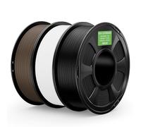 DEEPLEE PLA Plus 2.0 Filament Black/White/Brown 3KG, 3D Printer Filaments Upgraded PL 1.75mm Fits for Most FDM 3D Printers