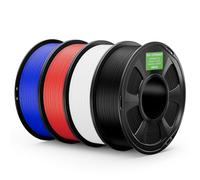 DEEPLEE PLA Plus 2.0 Filament Black/White/Red/Blue 4KG, 3D Printer Filaments Upgraded PL 1.75mm Fits for Most FDM 3D Printers