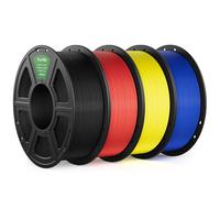 DEEPLEE PLA PRO Filament 1.75mm Black/Red/Yellow/Blue 4kg, Stronger Toughness 3D Printer Filament, PLA Filament Dimensional Accuracy ±0.02 mm, Neatly Wound, Fits Most FDM 3D Printers
