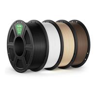 DEEPLEE PLA PRO Filament 1.75mm, Stronger Toughness 3D Printer Filament 4KG, PLA Filament Dimensional Accuracy +/- 0.02 mm, Neatly Wound, Fits Most FDM 3D Printer, Black White Beige Braun