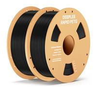 DEEPLEE Rapid PETG Filament 1.75mm Black 2KG, 3D Printer Filament Good Impact Resistance, High Speed Filament Material Speed Up to 600mm/s Fit for Most FDM 3D Printers