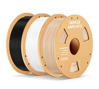 DEEPLEE Rapid PETG Filament 1.75mm Black/White/Beige 3KG, 3D Printer Filament Good Impact Resistance, High Speed Filament Material Speed Up to 600mm/s Fit for Most FDM 3D Printers