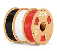 DEEPLEE Rapid PETG Filament 1.75mm Black/White/Red 3KG, 3D Printer Filament Good Impact Resistance, High Speed Filament Material Speed Up to 600mm/s Fit for Most FDM 3D Printers