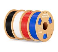 DEEPLEE Rapid PETG Filament 1.75mm Black/White/Red/Blue 4KG, 3D Printer Filament Good Impact Resistance, High Speed Filament Material Speed Up to 600mm/s Fit for Most FDM 3D Printers