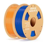 DEEPLEE Rapid PETG Filament 1.75mm Blue/Orange 2KG Bundle, 3D Printer Filament Good Impact Resistance, High Speed Filament Material Speed Up to 600mm/s Fit for Most FDM 3D Printers