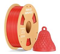 DEEPLEE Rapid PETG Filament 1.75mm Red 1KG, 3D Printer Filament Good Impact Resistance, High Speed Filament Material Speed Up to 600mm/s Fit for Most FDM 3D Printers