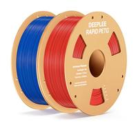 DEEPLEE Rapid PETG Filament 1.75mm Red/Blue 2KG Bundle, 3D Printer Filament Good Impact Resistance, High Speed Filament Material Speed Up to 600mm/s Fit for Most FDM 3D Printers