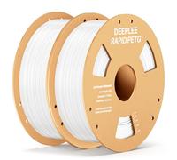 DEEPLEE Rapid PETG Filament 1.75mm White 2KG, 3D Printer Filament Good Impact Resistance, High Speed Filament Material Speed Up to 600mm/s Fit for Most FDM 3D Printers
