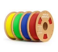 DEEPLEE Rapid PLA Plus Filament 1.75mm Red/Blue/Green/Yellow 4KG Bundle