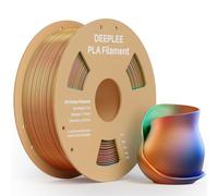 DEEPLEE Silk PLA Filament Blue Green Orange 1KG, 3D Printer Filament 1.75mm, Accuracy Tolerance +/- 0.02mm, Filament 3D Printing Materials Compatible with FDM Printers