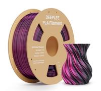 DEEPLEE Silk PLA Filament Dual Colours Black Red 1KG, 3D Printer Filaments 1.75mm, Accuracy Tolerance +/- 0.02mm, Filament 3D Printing Materials Compatible with FDM Printers