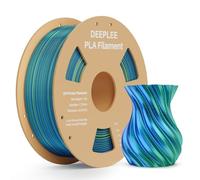 DEEPLEE Silk PLA Filament Dual Colours Blue Green 1KG, 3D Printer Filaments 1.75mm, Accuracy Tolerance +/- 0.02mm, Filament 3D Printing Materials Compatible with FDM Printers
